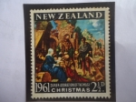 Stamps : Oceania : New_Zealand :  Navidad 1961 - Adoración de los Magos - Olo del pintor Durer.