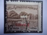 Stamps Pakistan -  Shalimar Gardens- Jardín Shalimar -   - Serie service
