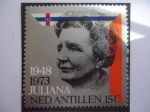 Stamps : America : Netherlands_Antilles :  1948-1973 Juliana- Ned Antillen - 25° niversario del Reinado  de la Reina Juliana (1948-1973)