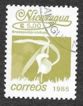 Stamps : America : Nicaragua :  1516 - Brassavola nodosa