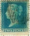 Stamps Europe - United Kingdom -  Reina Victoria.Dentado 14
