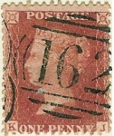 Stamps : Europe : United_Kingdom :  Reina Victoria.Dentado 14
