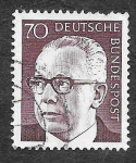 Stamps Germany -  1035 - Gustav Walter Heinemann