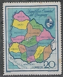 Stamps Uruguay -  División política de la República Oriental del Uruguay