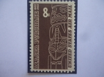 Stamps United States -  Alaska Purchase,1867-1967-Centenario de la Compra de Alaska a loa Rusos en 1867-Tótem de los Tlingit