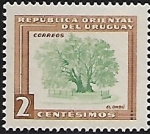 Stamps Uruguay -  El ombú (Phytolacca dioica)