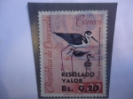 Stamps Venezuela -  Viuda o Palanca (Himantopus  himantopus) - Sobretasa: 0,20 sobre 3,00Bs