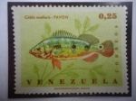 Stamps Venezuela -  Pavon - Cchla  ocellaris.
