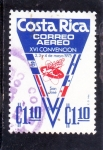 Sellos de America - Costa Rica -  XVI CONVENCIÓN-Banderas y emblema de los miembros