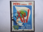 Stamps Peru -  25 Años-Feria Internacional del Pacifico -Emblema 14° Edición.Lima1983