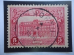 Sellos de Europa - B�lgica -  Paquetes Postales- sello Ferroviario:Oficina Principal de Correos en Bruselas-Oficina de Correos-Bru
