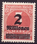 Stamps : Europe : Germany :  2 Millonen