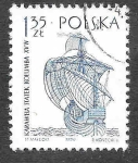 Stamps Poland -  1206 - Barco