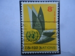 Stamps ONU -  Símbolos de Letras - Serie :Correo aéreo.