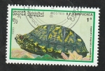 Stamps Cambodia -  847 - Reptil, Terrapene carolina carolina