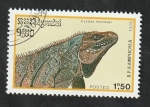 Stamps Cambodia -  848 - Reptil, Cyclura macleayi