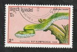 Sellos de Asia - Camboya -  849 - Reptil, Bothrops bicolor