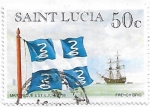 Stamps America - Saint Lucia -  Bergantín francés 