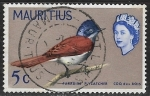 Stamps : Africa : Mauritius :  Aves - Paradise Flycatcher