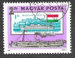 Stamps Hungary -  2707 - Barco de Vapor de Ruedas