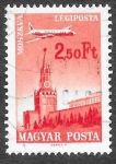 Stamps : Europe : Hungary :  C269 - Avión sobre Moscú