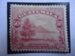 Stamps : America : Guatemala :  Lago de Amatitlán - U.P.U. 1926 - Sello de 50 cents. de Quetzal.