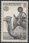 Stamps : Africa : Mauritania :  Beduino y camello