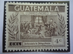 Sellos de America - Guatemala -  140° Aniversario de Independencia - Declaración de Independencia.