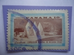 Stamps Panama -  Exposición Mundial de Bélgica 1958 - Pabellón de Gran Bretaña- Serie: Feria Mundial en Bruselas.
