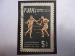 Stamps Panama -  Boxeo - III Juegos Deportivos Panamericanos -Chicago, USA 1959 - Sello con Sobretasa de 3 sobre 5 ce