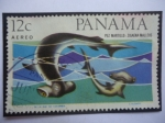 Stamps Panama -  Pez Martillo (Zigaena Malleus) - Tiburón Martillo Liso. -