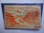 Sellos de America - Estados Unidos -  Canal, Zona - Valle de Gaillard ó Corte Culebra -Serie: Correo Aéreo.