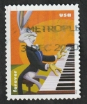 Stamps United States -  Bugs Bunny, tocando el piano
