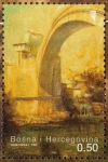 Stamps : Europe : Bosnia_Herzegovina :  Barrio del Puente Viejo en el centro histórico de Mostar