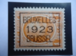 Stamps Belgium -  King Alberto I -sello Sobrestampado (Bruxelles 1923 Brussel)