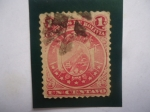 Stamps : America : Bolivia :  Escudo de Armas (9 Estrellas) Año 1897 - Escudo de Armas en un Circulo.
