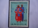 Stamps Angola -  Rep.Portuguesa-Pareja del Municipio de Dembos-Quibaxe.