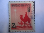 Sellos del Mundo : America : Cuba : Navidad 1956-57 - Los Tres Reyes Magos.