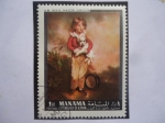 Stamps : Asia : United_Arab_Emirates :  Manama- Master Simpson-Oleo del Pintor Inglés,Arthur William Devis (1762-1822)-Serie: Pinturas.