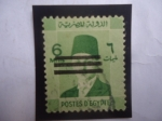 Stamps Egypt -  King Farouk de Egipto (1920-1965) -Sobrestampado .(Valor del sello año 1952)