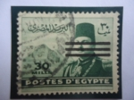 Sellos de Africa - Egipto -  King Farouk de Egipto (1920-1965) -Sobrestampado .(Valor del sello año 1947)