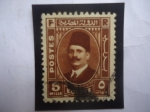 Stamps Egypt -  King Fuad I (1868-1936)-Rey de Egipto -(Postes, al lado izquierdo)