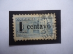Stamps Colombia -  Palacio de Comunicaciones - Sobretasa para Construcción - Sellos de Impuestos Postales.