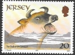 Sellos del Mundo : Europa : Isla_de_Jersey : animales legendarios