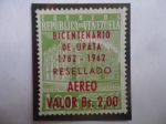 Stamps Venezuela -  Oficina principal Corros Caracas-200°Aniver. de Upata, un pueblo en el Estado Bolivar (1762-1962)