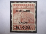 Sellos de America - Venezuela -  Oficina Principal de Correos Caracas - Resellado, Bs 0,05 sobre 0,80