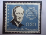 Stamps Venezuela -  Andrés Eloy Blanco Meaño (1896-1955)- 5°Aniversario de su Muerte (1955-1960)-Poeta de América.