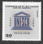 Stamps : America : El_Salvador :  C233 - XX Aniversario de la UNESCO