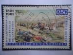Stamps Venezuela -  140°Aniversario de la Batalla de Carabobo (1821-1961) Guerra de Independencia-24-Junio-1821.