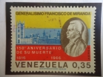 Stamps Venezuela -  Generalísimo Francisco de Miranda (1750-1816)-Militar-Politico-15°Aniversario de su Muerte (1816-196